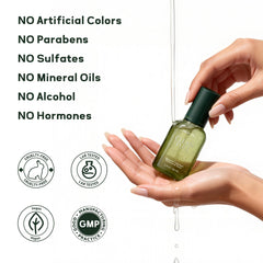 CleanFULL leave-in application-hair shows frizz control and added shine.