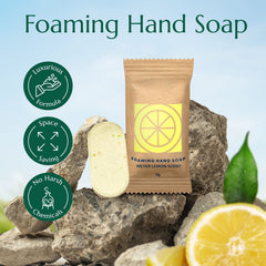 Tablet dissolving in water to create rich hand wash foam