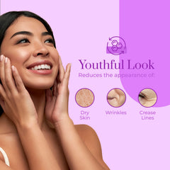 Clear Beauty moisturizer application steps showing pea-sized amount for AM and PM.