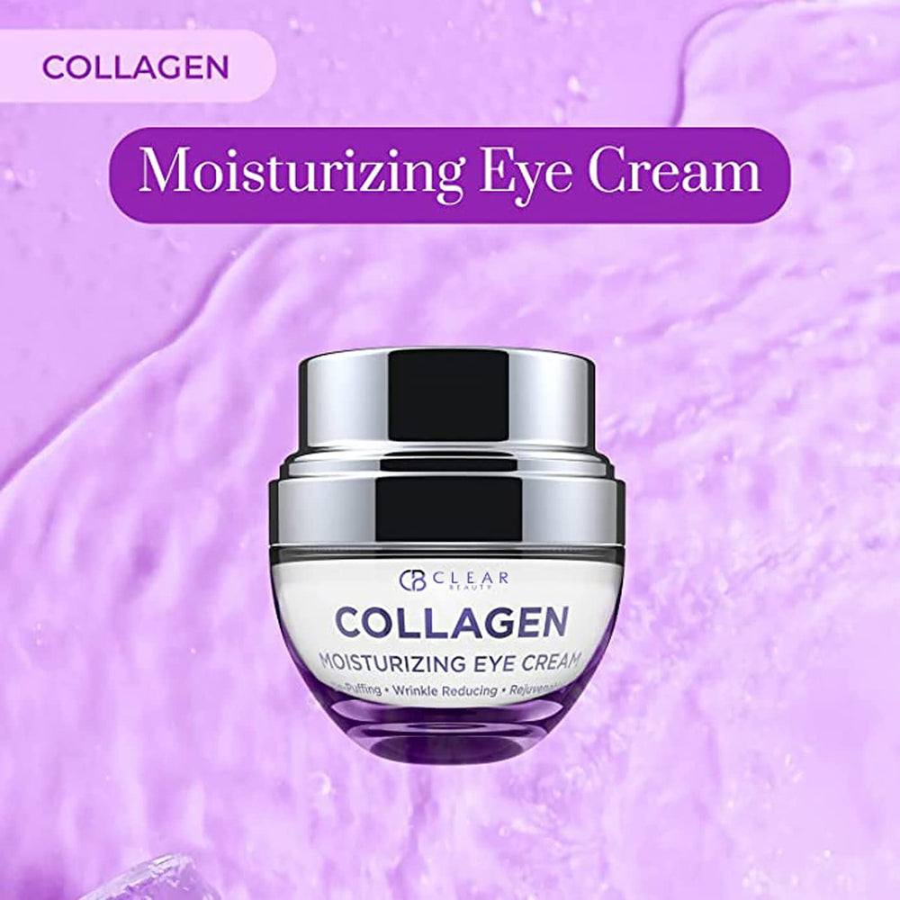 Money-back guarantee stamp accompanying Clear Beauty Collagen Eye Cream