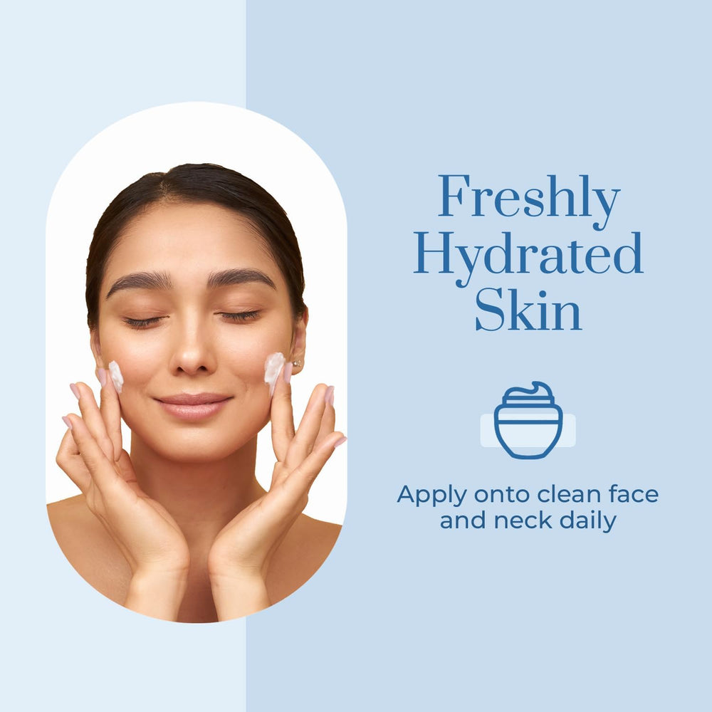 Clear Beauty moisturizer packaging shown for a straightforward morning routine.