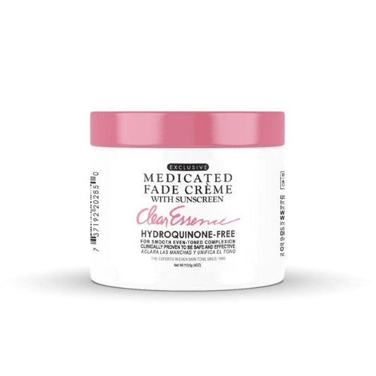 Clear Essence Exclusive Medicated Fade Creme bottle closeup for daily use.