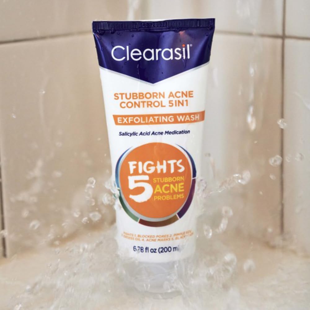 Clearasil Stubborn Acne Control packaging highlights FSA/HSA eligible option.