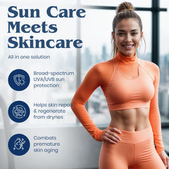 ClearChoice Sport Shield SPF 45 ready to wear under makeup for daily protection.