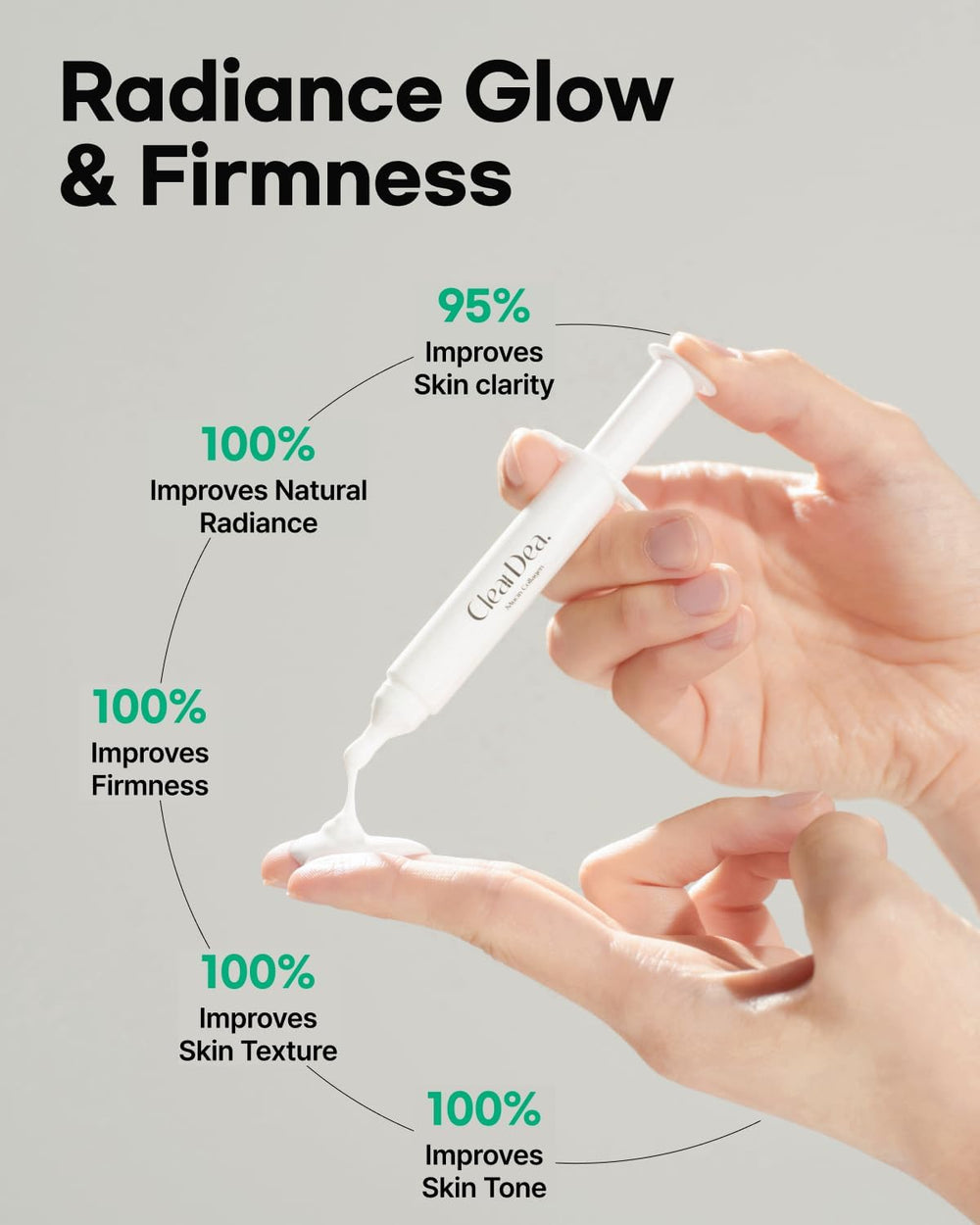 ClearDea cream-application rub-in close-up demonstrates smooth, non-greasy hydration.