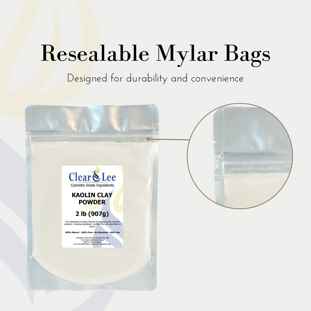 ClearLee kaolin clay powder used in DIY body wraps