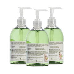 Clearly Natural Essentials Tea Tree Hand Soap bottle closeup shows gentle cleansing and hydration.