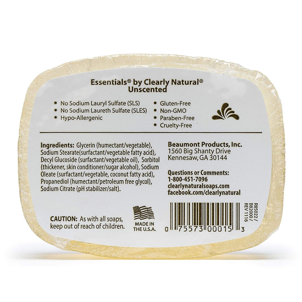 Lather formed with Clearly Natural unscented glycerin soap demonstration