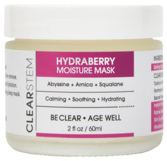 CLEARSTEM Hydraberry night mask jar closeup for overnight hydration and barrier support