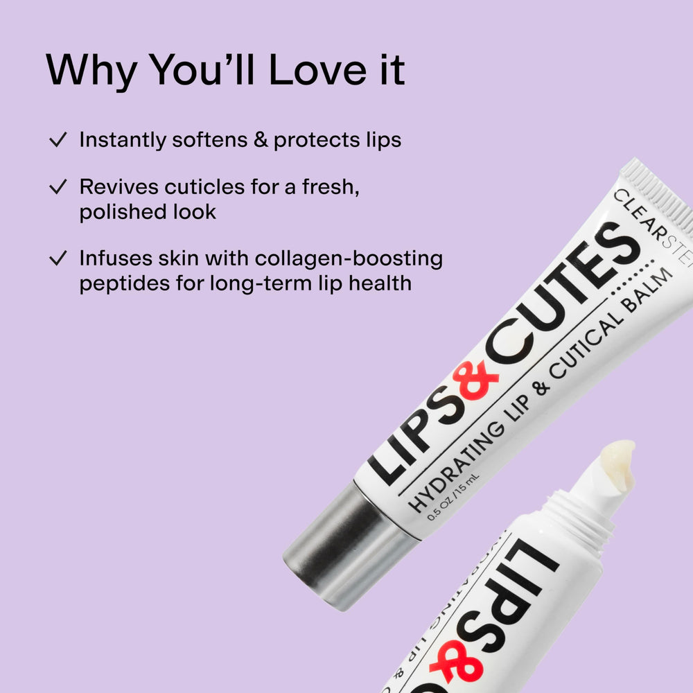 CLEARSTEM LIPS&CUTES glossy finish on lips and nails.
