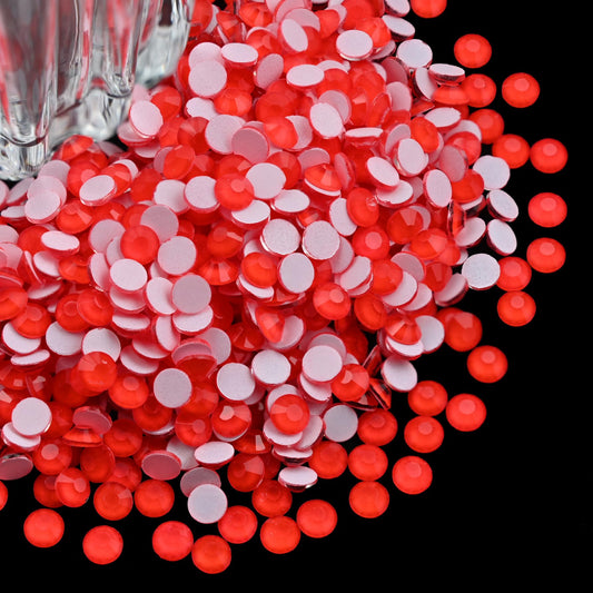 CLEKSPOYE flatback rhinestones neon red add sparkling flair to crafts and fashion.