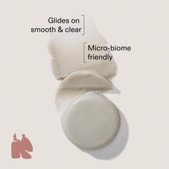 Cleo + Coco balm jar close-up shows smooth, non-irritating texture.