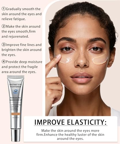 CLERVUN serum brush applying under-eye lift for precise, gentle use.