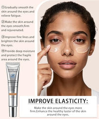 CLERVUN serum brush applying under-eye lift for precise, gentle use.