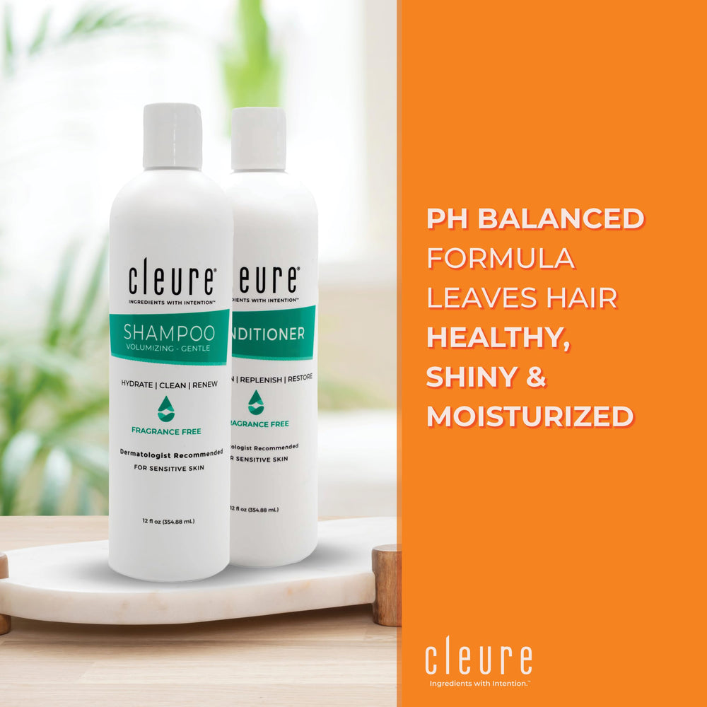 Cleure conditioner bottle pour enables controlled, fragrance-free conditioning