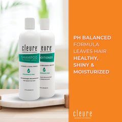 Cleure conditioner bottle pour enables controlled, fragrance-free conditioning