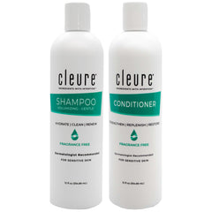 Cleure shampoo bottle pour for a smooth, mess-free application