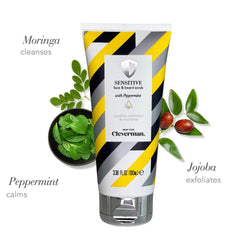 Cleverman jojoba exfoliation close-up for gentle texture refinement