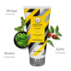 Cleverman moringa deep cleanse visual demonstrates impurity removal without drying