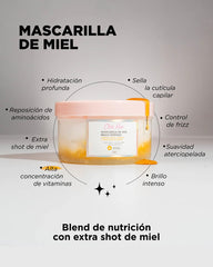 Click Hair Honey Mask cream closeup highlights rich conditioning texture