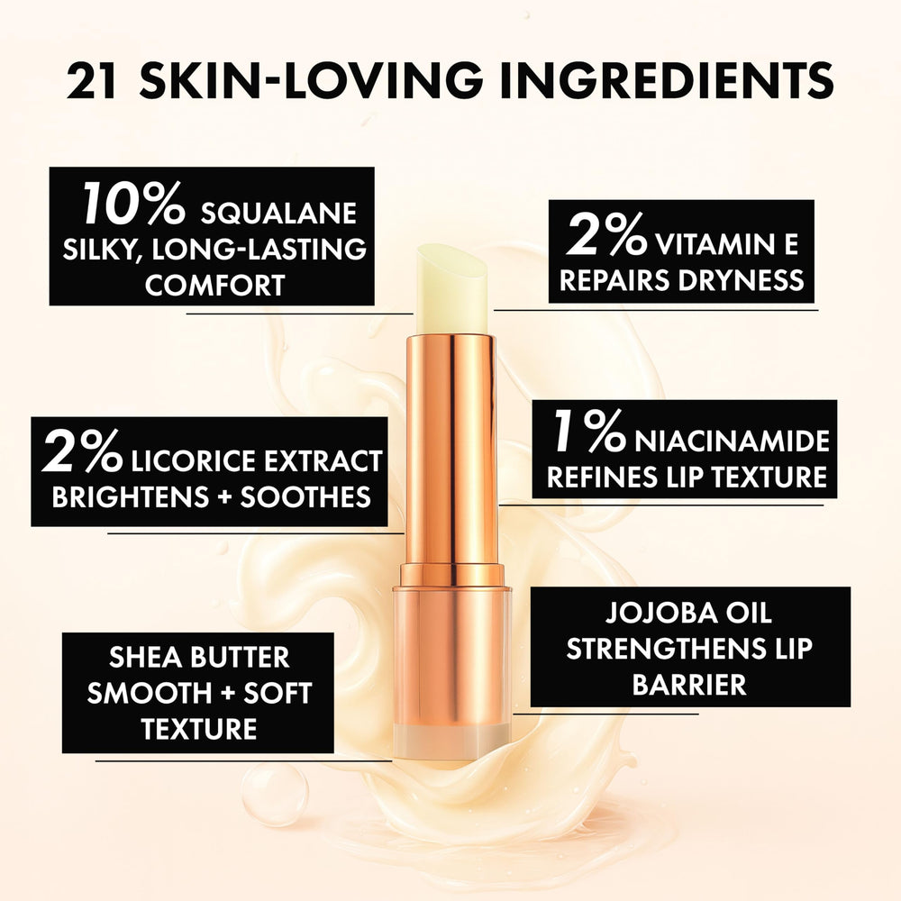 Clinexil Lip Balm with 10% Squalane provides lasting moisture