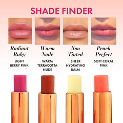 Clinexil Tinted Lip Balm Radiant Ruby swatch adds subtle color.