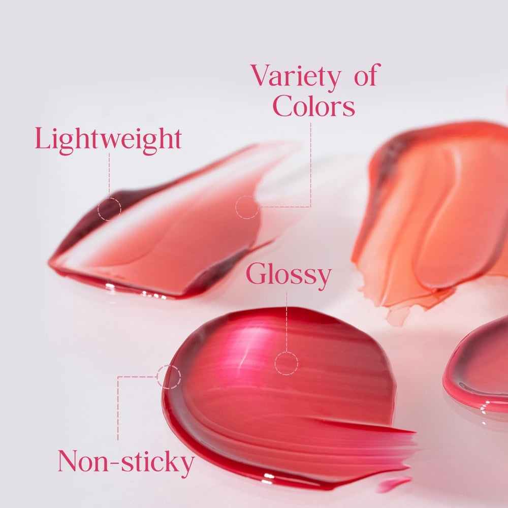Clio Crystal Glam Tint Mauve Cherry lip application close-up for vibrant tint.