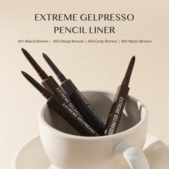 CLIO Extreme Gelpresso Pencil Eyeliner retractable design for precise on-the-go use.