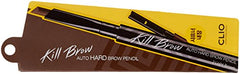 CLIO Kill Brow dual-end packaging with spoolie and built-in sharpener for easy grooming