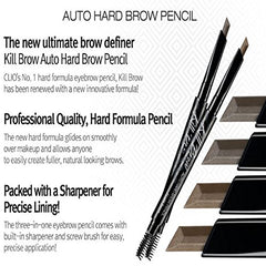 CLIO Kill Brow waterproof formula resists sweat and rain for lasting brows