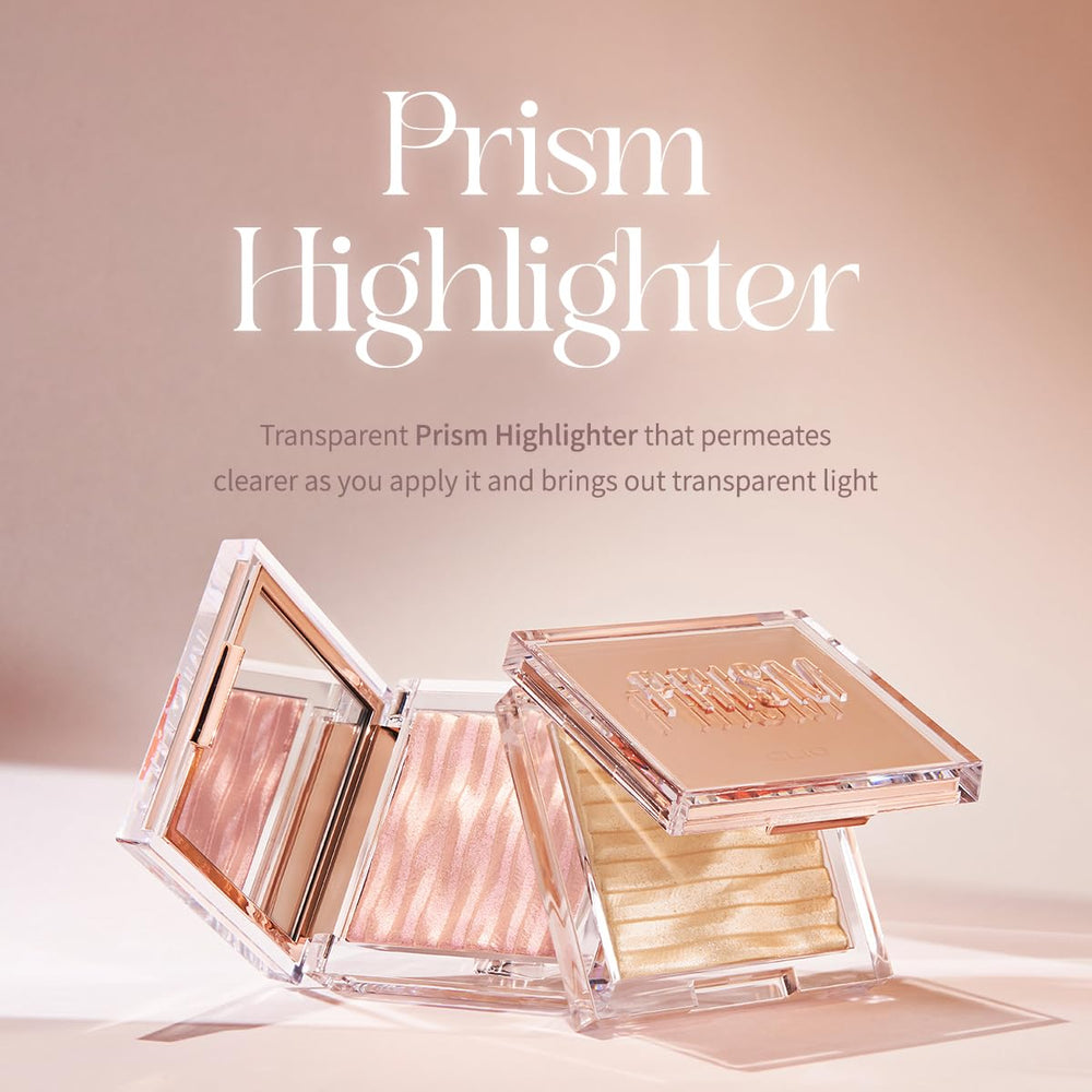 CLIO PRISM Highlighter 01 Gold Sheer swatches reveal buildable radiance for day-to-night looks