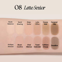 CLIO PRO EYE PALETTE AIR 08 LATTE SENIOR matte shades for clean versatile everyday looks
