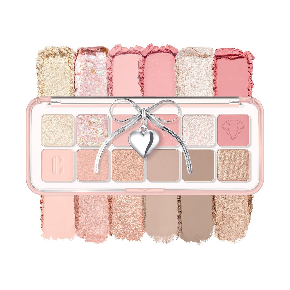 CLIO PRO EYE PALETTE AIR angled view shows versatile shades for day to night looks.