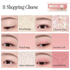 CLIO PRO EYE PALETTE AIR glitter shade adds a focal pop for evenings.