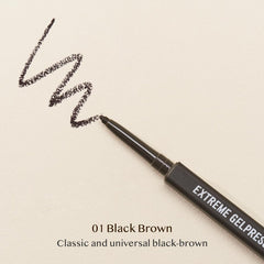 CLIO PROFESSIONAL Extreme Gelpresso swatch Black Brown shade