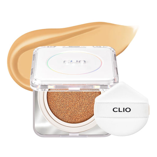 CLIO Kill Cover Founwear Cushion Original bottle closeup shows shade range and smooth finish.