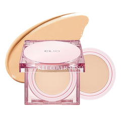 CLIO PROFESSIONAL Kill Cover Mesh Glow Cushion bottle shows radiant, lightweight glow.