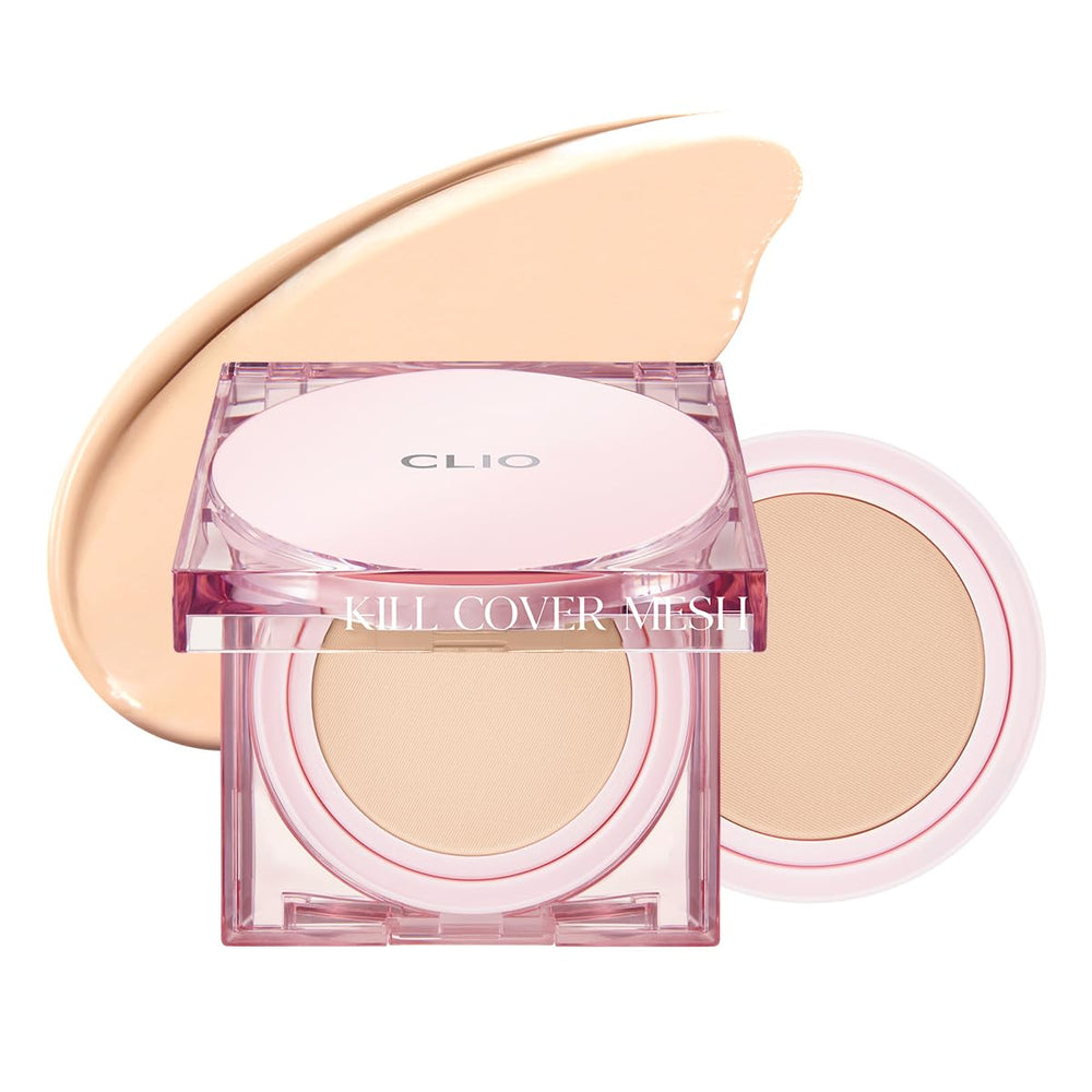 CLIO PROFESSIONAL Kill Cover Mesh Glow Cushion compact open for radiant coverage.