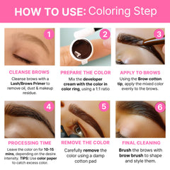 CLIONE PRIME brow color dye bottle highlights precise tint options.