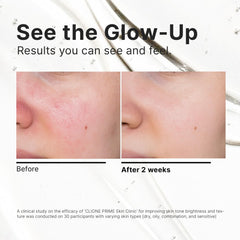 CLIONE PRIME clinic-inspired formulas image conveying expert care at home.
