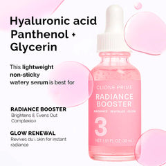CLIONE PRIME Face Serum in an evening routine for refreshed skin.