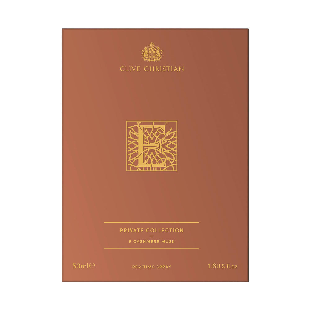 Clive Christian Private Collection E Cashmere Musk on display, elegant luxury for shelves.