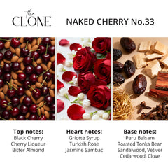 Clone Naked Cherry 33 spray captures effortless elegance for daytime to evening wear