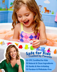 CLOUQUAR bath bombs reveal a surprise toy inside