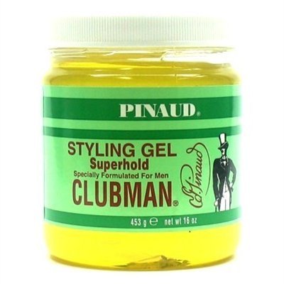 Clubman Style Gel super hold jar delivers all-day control for styled hair.
