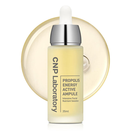 CNP Honey Glow Serum bottle close-up highlighting hydration-ready formula