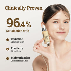 CNP Honey Glow Serum hyaluronic acid illustration signals intense hydration support.