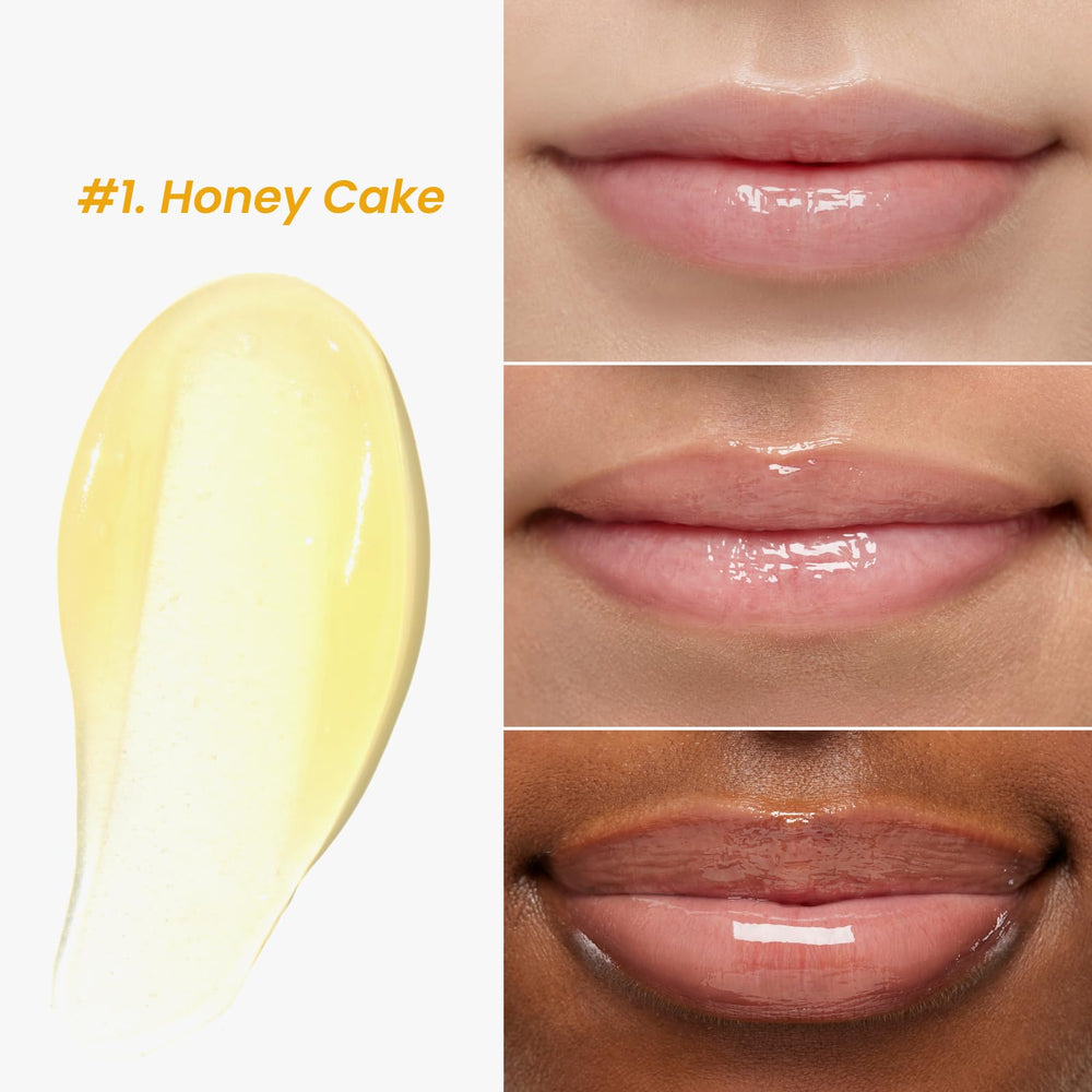 Graphic highlighting 12 hour hydration and lasting gloss