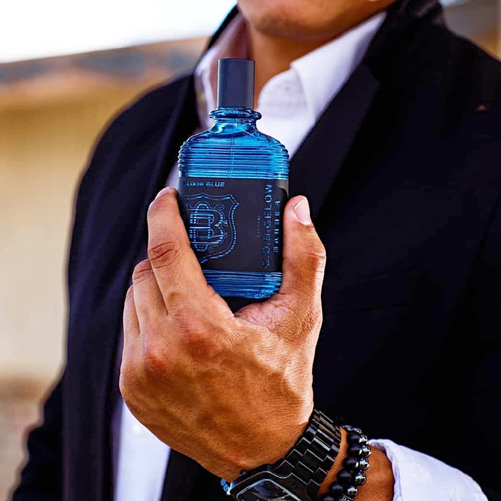 C.O. Bigelow Elixir Blue vanity display conveys marine-inspired vibe