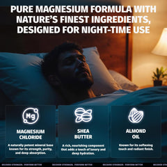 Rich shea butter and magnesium blend in Coach Soak Nighttime Body Butter for deep hydration.